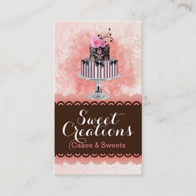 Bakery Cake Business Sweet Creations Card (Front)