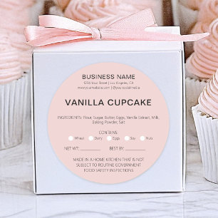 Bakery Cake Home Legal Food License Classic Round Sticker