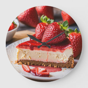 Bakery Cheesecake Baked Goods Foodie Large Clock