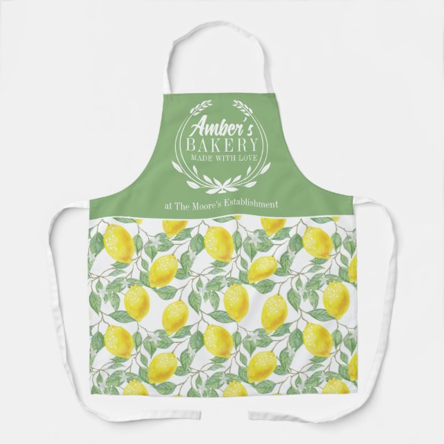 Bakery Chef Apron with wreath (Front)