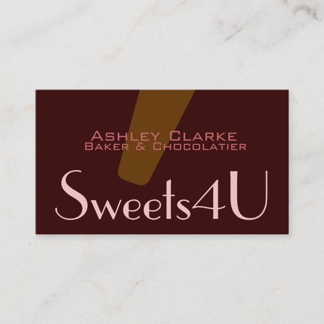 Bakery Chocolatier Customisable Business Card (Front)