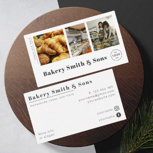 Bakery coffee Café bar photo Business Card