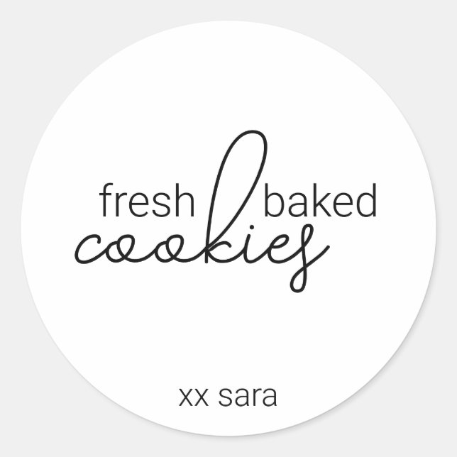 Bakery Cookie Gift Wrap Sticker (Front)