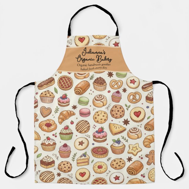 Bakery Cookies Pie Dessert Business Apron (Front)