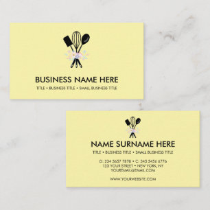 Bakery Cooking Pastry Pizzeria yellow Business Card