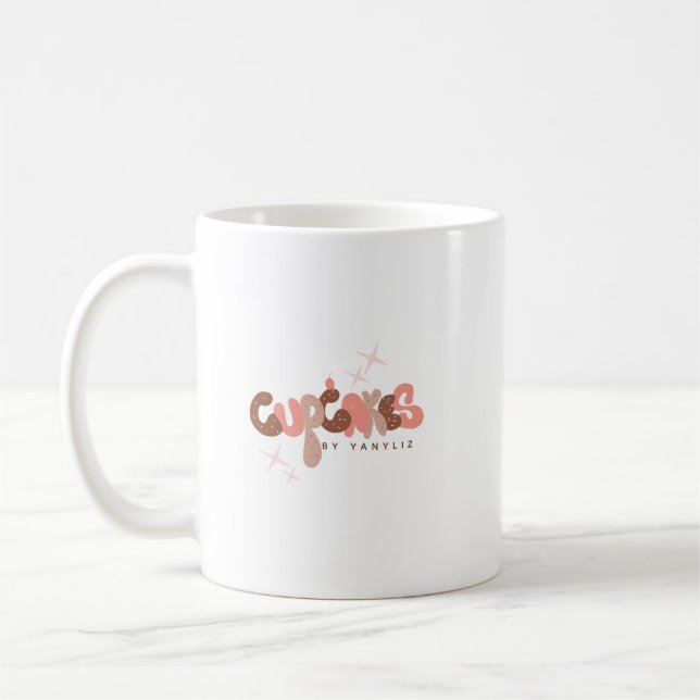 Bakery  Cupcake Hand Lettering  Business        Coffee Mug (Left)