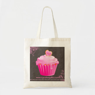 Bakery Cupcake pink floral heart Handbag