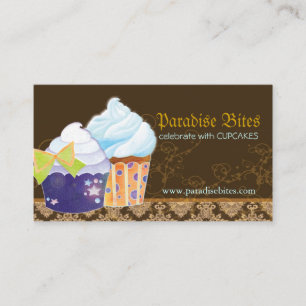 Bakery Cupcakes Chocolate Brown Business Cards
