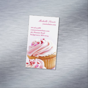Bakery Cupcakes Magnetic Business Card