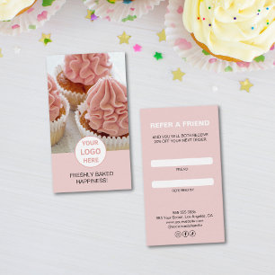 Bakery Custom Logo Business Referral Card 