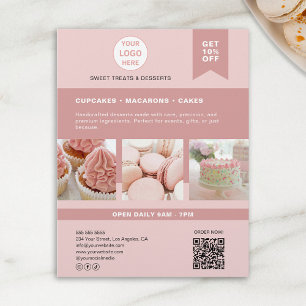 Bakery Custom Logo Pink Flyer
