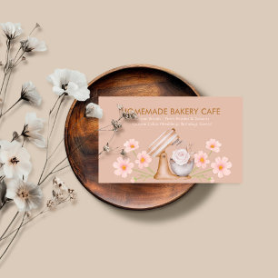 Bakery Customisable Cafes Cake Brown Business Card