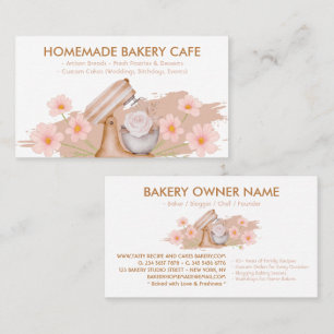 Bakery Customisable Cafes Cake Makers Brown Business Card