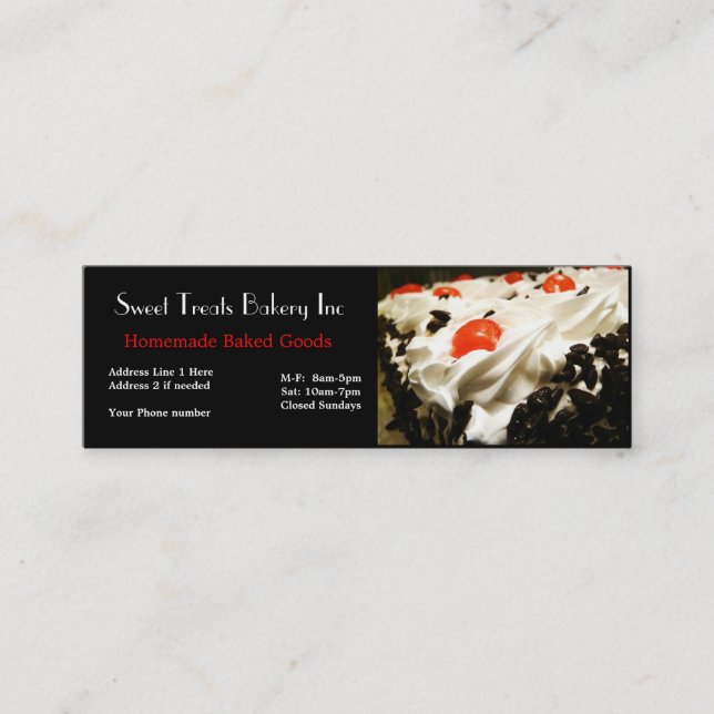 Bakery Dessert Company Business Card (Front)