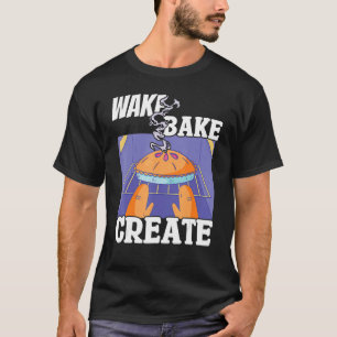 Bakery Doughnut Wake Bake Create Pastry Chef Cake  T-Shirt