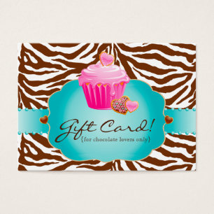 Bakery Gift Card Certificate Chocolate Cupcake
