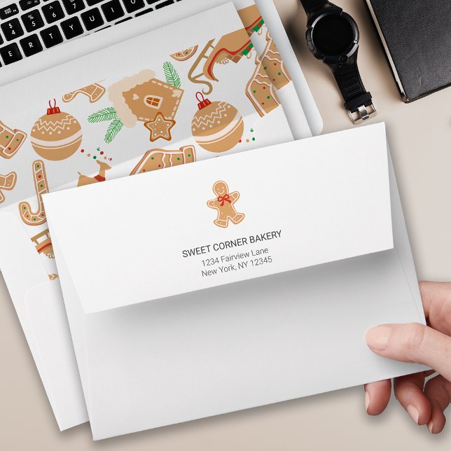 Bakery Gingerbread Business Holiday Envelope (Bakery Gingerbread Business Holiday Envelope)