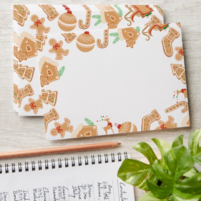 Bakery Gingerbread Business Holiday Envelope (Stacked)