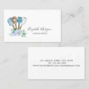 Bakery Hand Tools Flower Bakery Simple Business Card