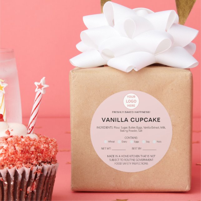 Bakery Home Allergy Legal License Business Sticker (Party)