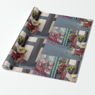Bakery in Bicycle Basket At Solvang in Colour Wrapping Paper