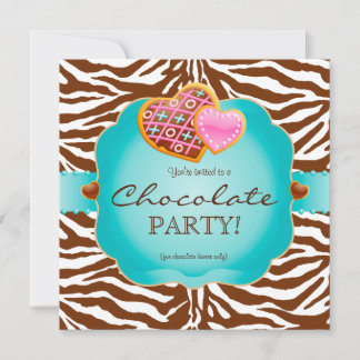 Bakery Invitation Chocolate Cookies blue