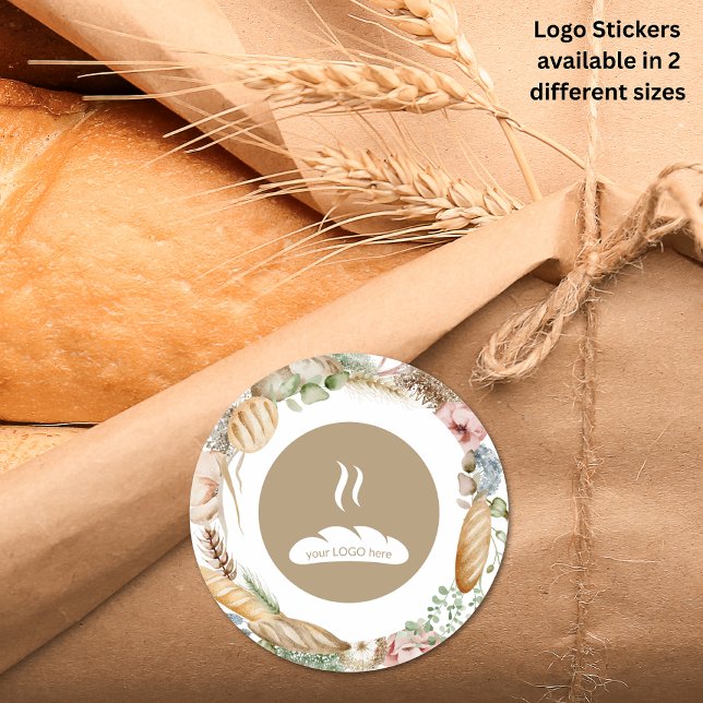 Bakery Logo Boho Classic Round Sticker (Bakery Logo Boho Classic Round Sticker)