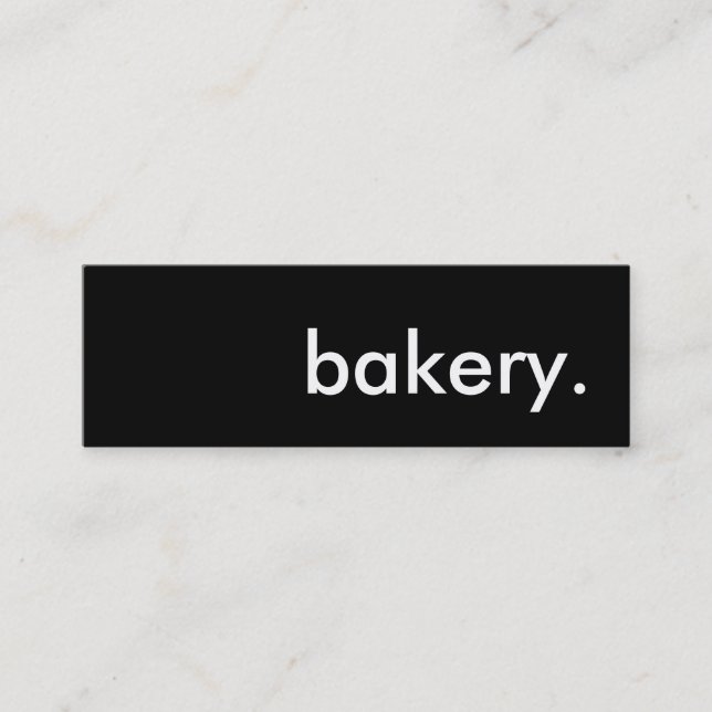 bakery. mini business card (Front)