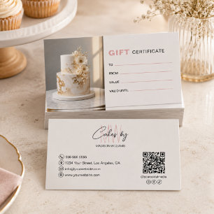 Bakery Monogram Logo Business Gift Certificate