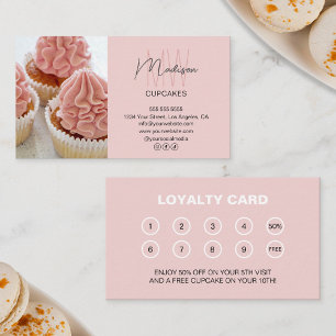 Bakery Monogram Logo Business Reward Loyalty Card
