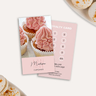 Bakery Monogram Logo Professional Business  Loyalty Card