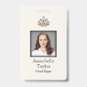 Bakery Name Badge ID Badge