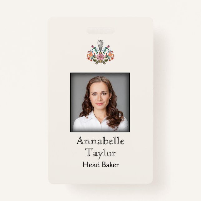 Bakery Name Badge ID Badge (Front)