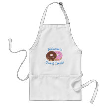 Bakery Name Chocolate and Pink Sprinkled Doughnuts