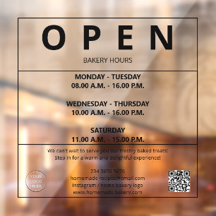 Bakery Open Hours