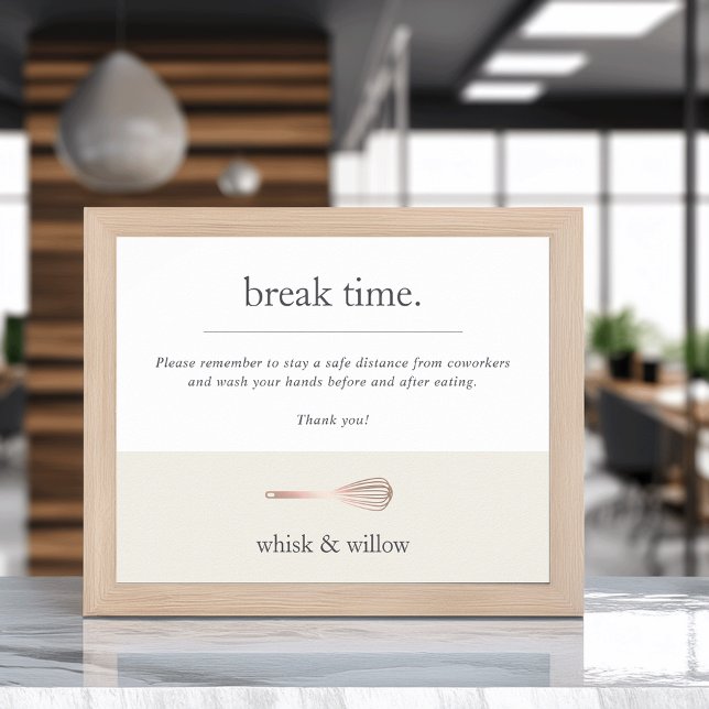 Bakery or Caterer Breakroom/Kitchen Covid Safety Poster (Creator Uploaded)