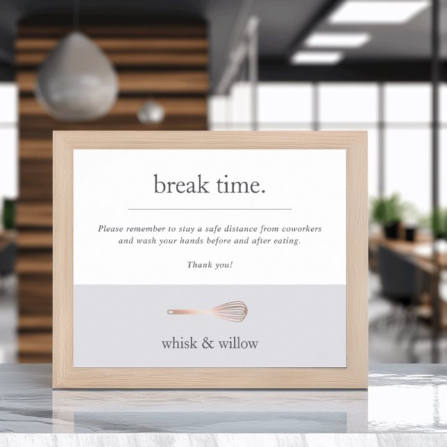 Bakery or Caterer Breakroom/Kitchen Covid Safety Poster (Creator Uploaded)