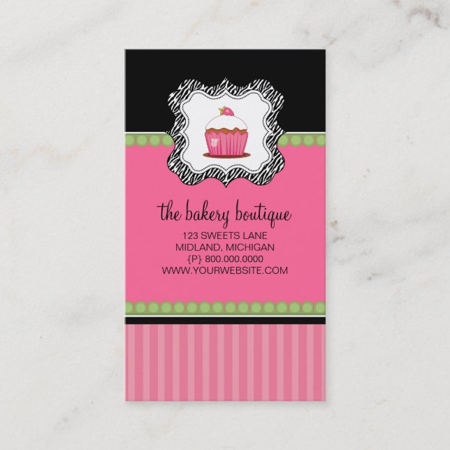 Bakery or Cupcake Shop Business Cards (Front)