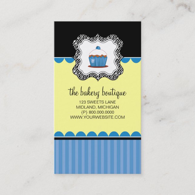 Bakery or Cupcake Shop Business Cards (Front)