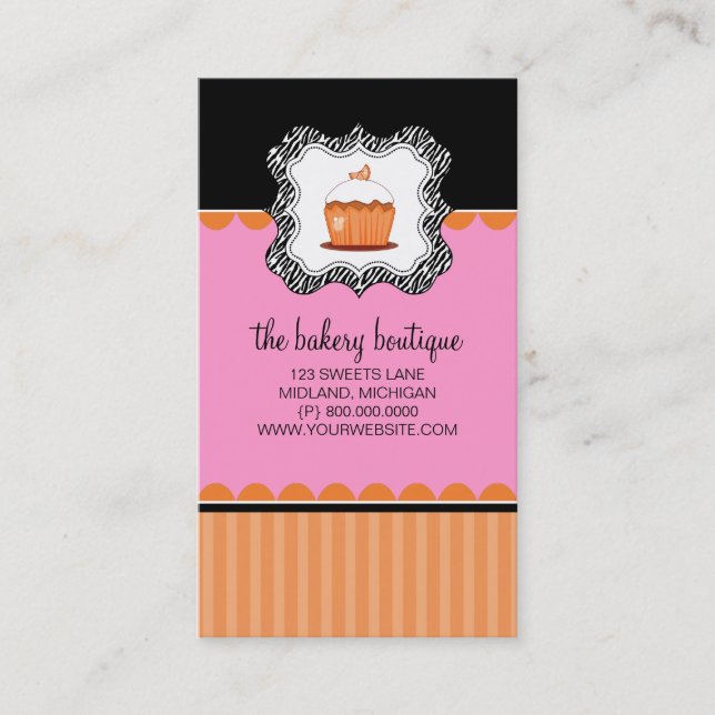 Bakery or Cupcake Shop Business Cards (Front)