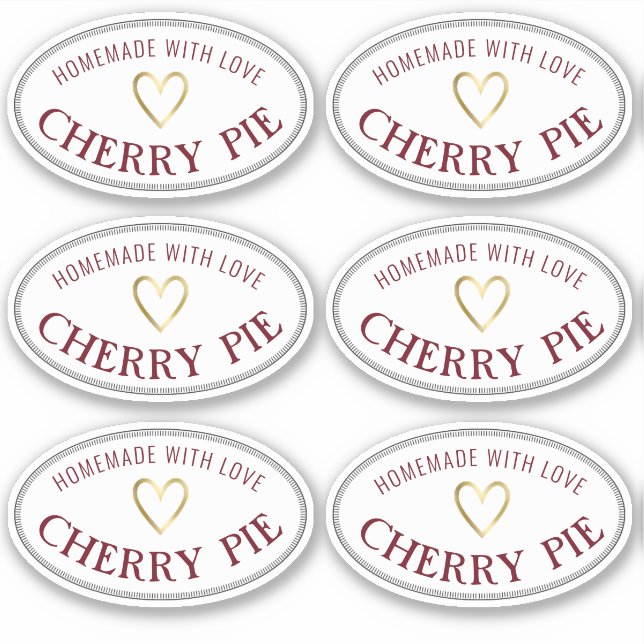 Bakery or Market Food Product Label with Heart (Front)