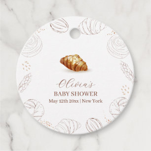 Bakery Pastry Bun In The Oven Baby Shower  Favour Tags