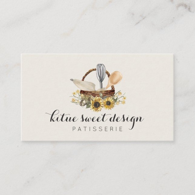Bakery Pastry Cake Decoration Artist Business Card (Front)