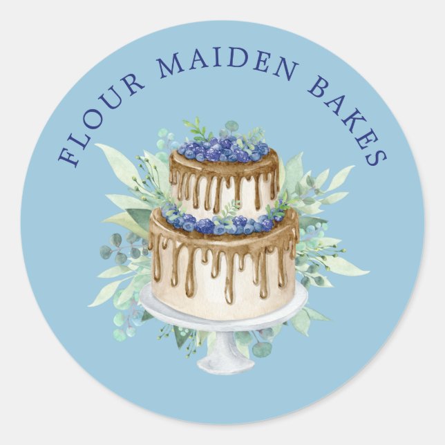 Bakery Pastry Chef Baker Blue Product Label (Front)