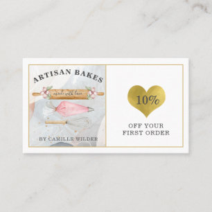 Bakery Pastry Chef Baker Discount Card