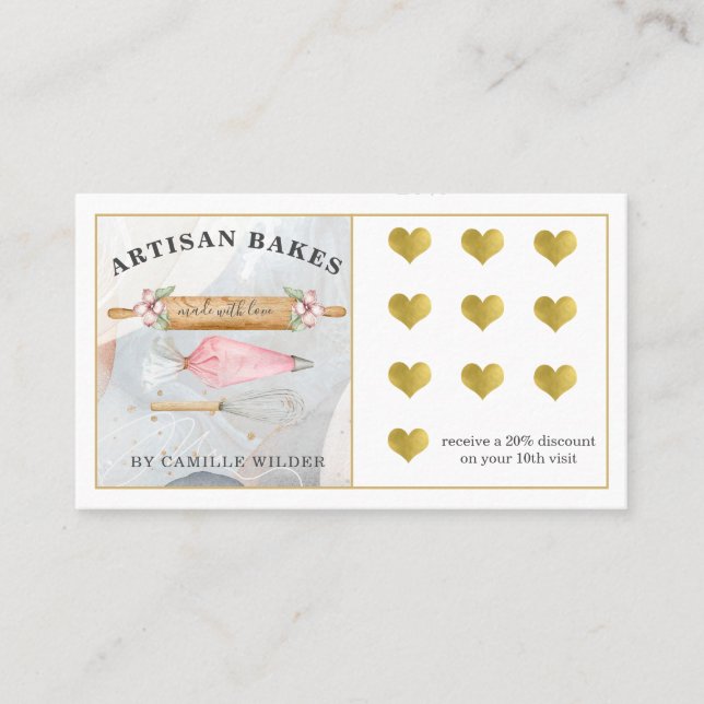 Bakery Pastry Chef Baker Loyalty Card (Front)