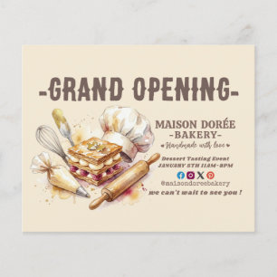 Bakery Pastry Chef Baking Catering Grand Opening Flyer