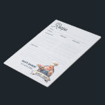 Bakery Pastry Chef Baking Recipe Page Cookbook Notepad<br><div class="desc">A charming 3D cartoon illustration of a friendly, portly pastry chef with a cheerful smile and a well-groomed mustache. He is dressed in a professional white chef's hat (toque), a vibrant red-and-white striped neckerchief, and blue denim overalls over a white shirt. The chef gives an enthusiastic thumbs-up while balancing a...</div>