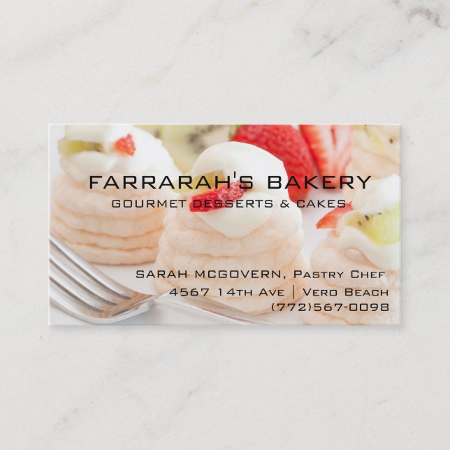 Bakery Pastry Chef Business Card (Front)
