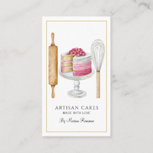 Bakery Pastry Chef Cake Baking Utensils Business Card